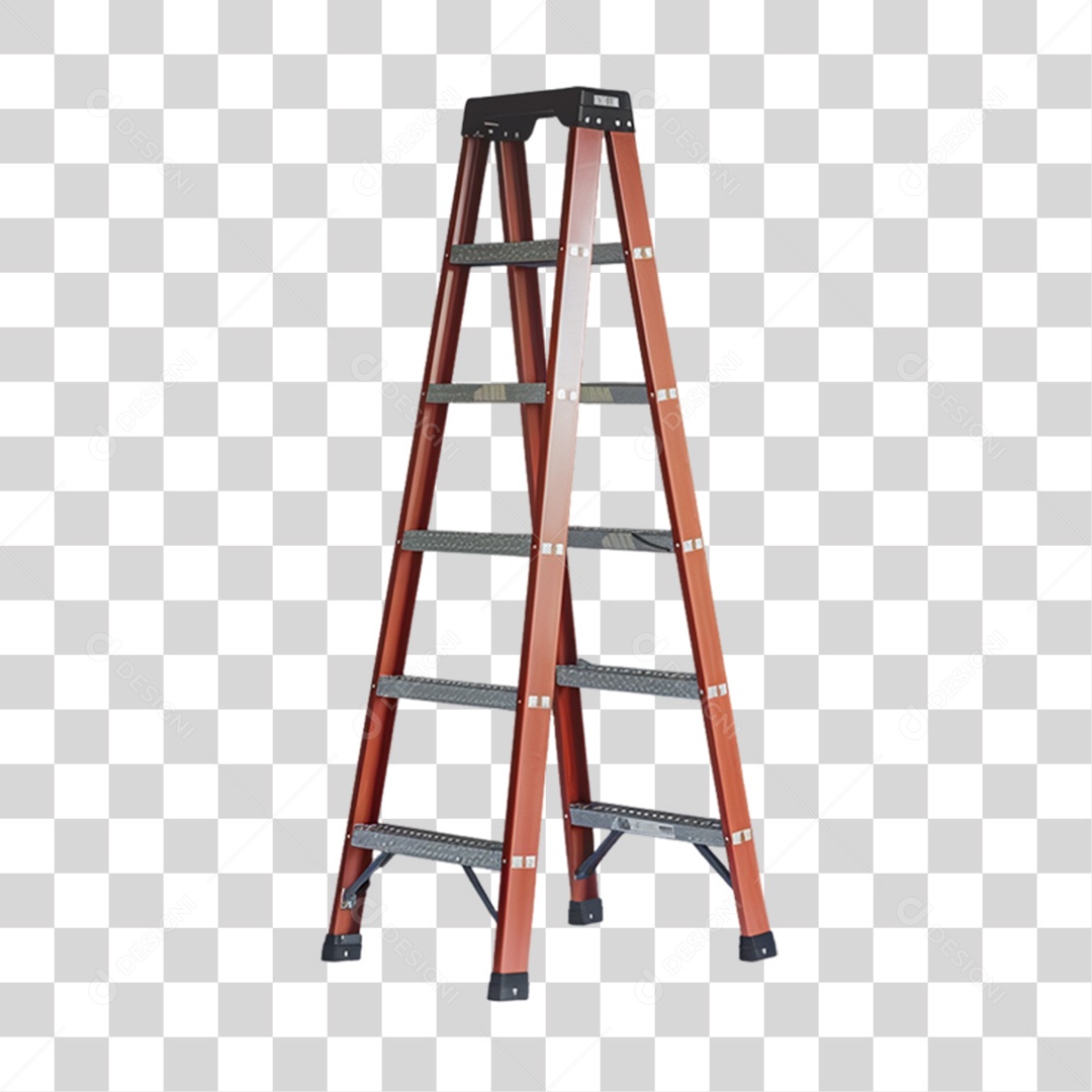 Elemento 3D Escada de Ferro PNG Transparente