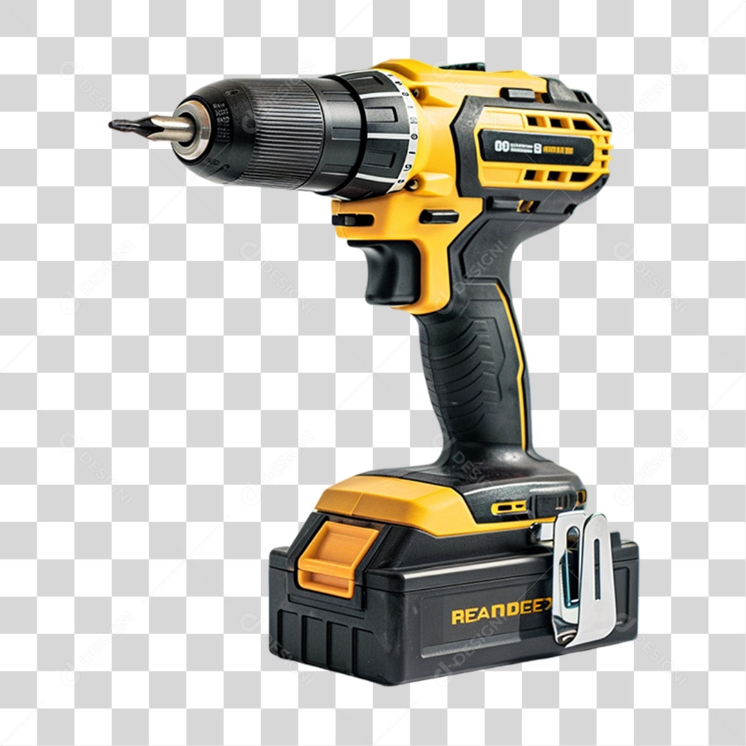 Elemento 3D Furadeira PNG Transparente