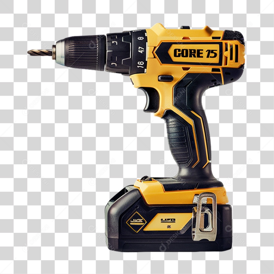 Elemento 3D Furadeira PNG Transparente