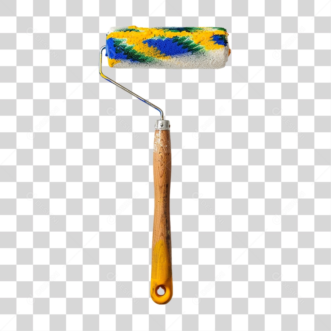 Elemento 3D Rolo de Tinta PNG Transparente