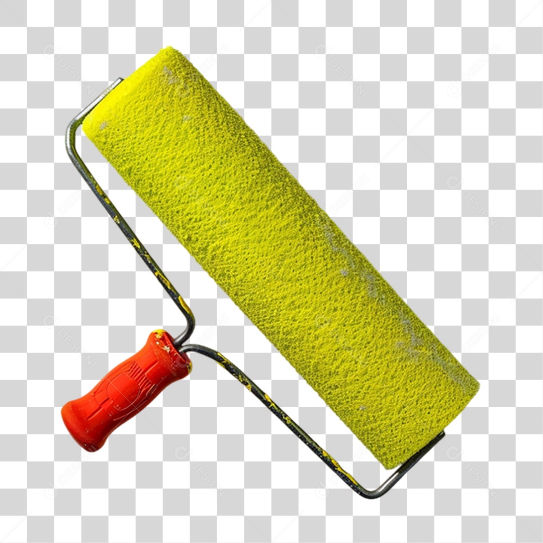 Elemento 3D Rolo de Tinta PNG Transparente