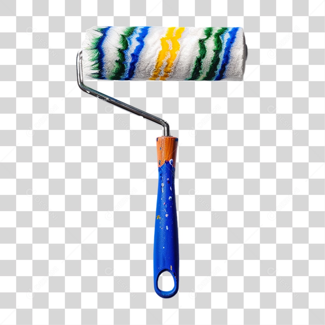 Elemento 3D Rolo de Tinta PNG Transparente