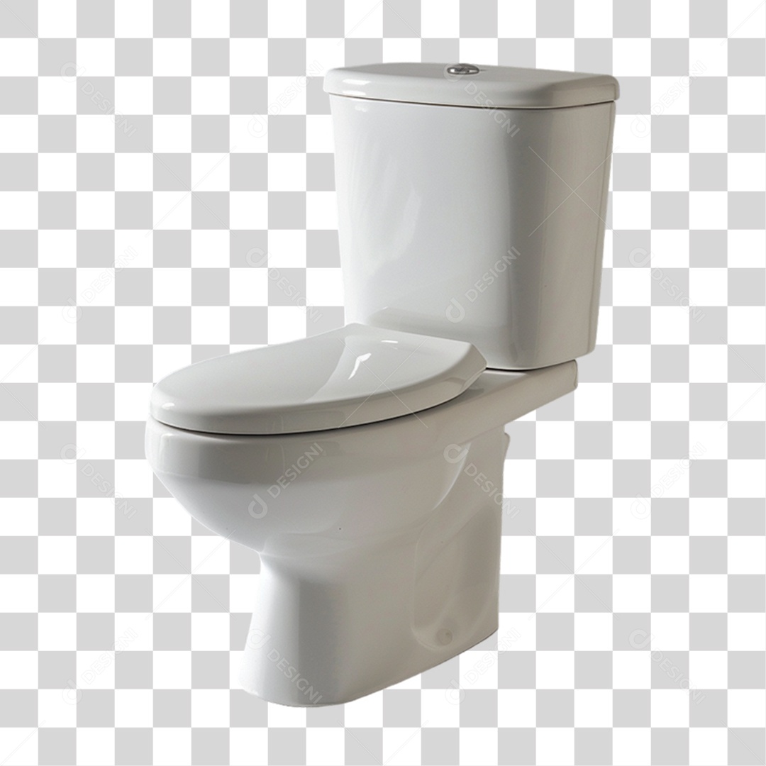 Elemento 3D Vaso Sanitário PNG Transparente