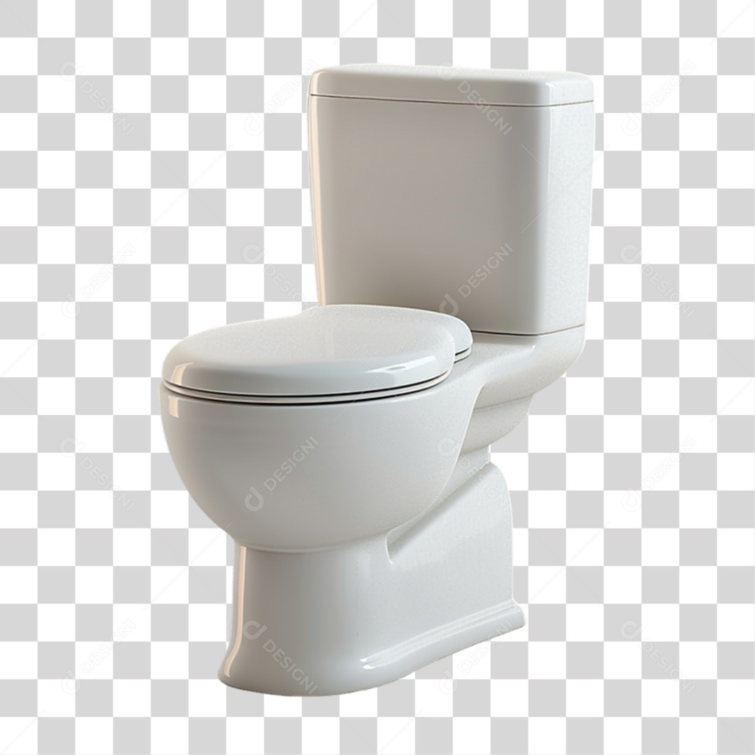 Elemento 3D Vaso Sanitário PNG Transparente