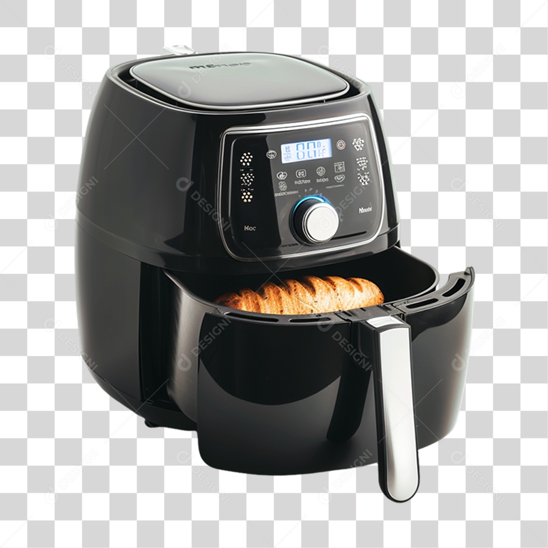 Elemento 3D Air Fryer PNG Transparente