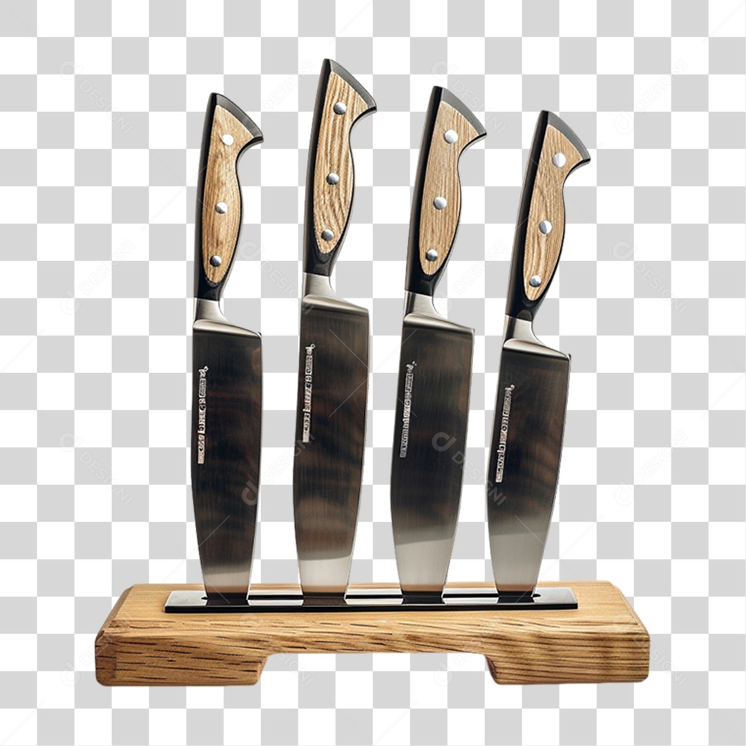 Elemento 3D Facas PNG Transparente