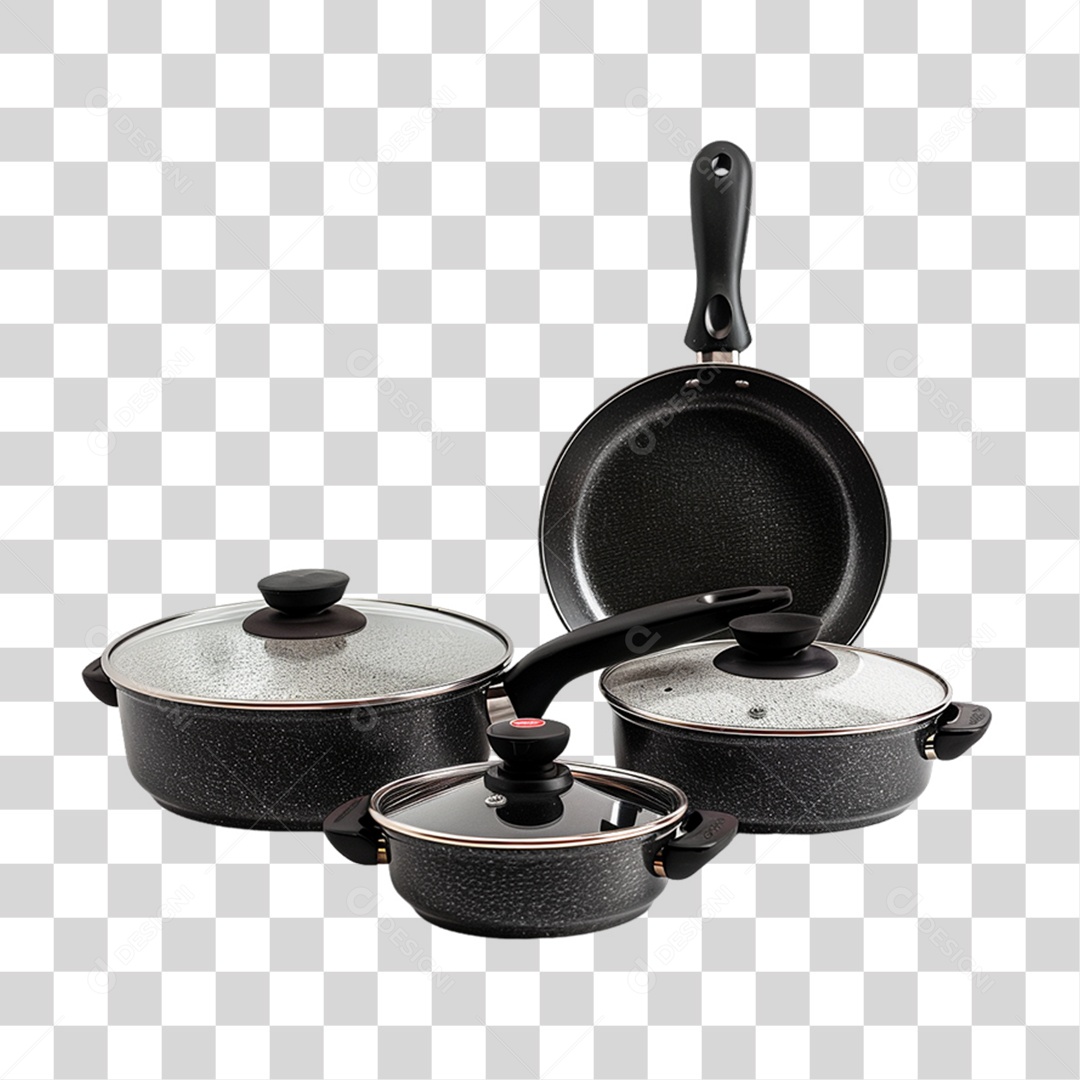 Elemento 3D Jogo de Panelas PNG Transparente