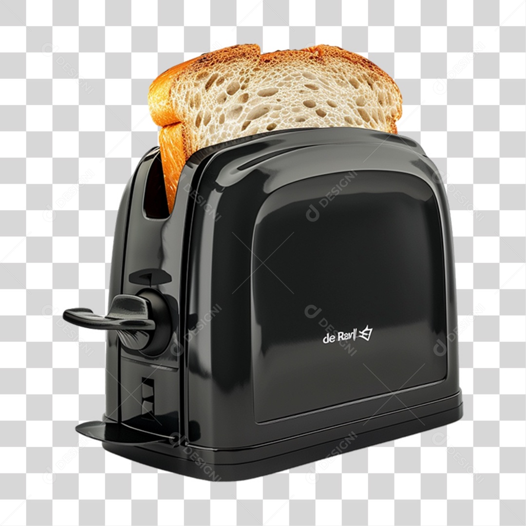 Elemento 3D Torradeira PNG Transparente