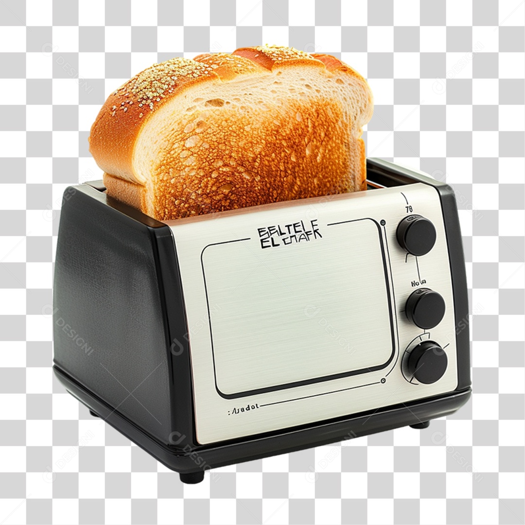 Elemento 3D Torradeira PNG Transparente