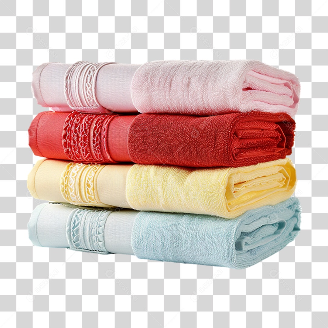 Elemento 3D Toalhas PNG Transparente