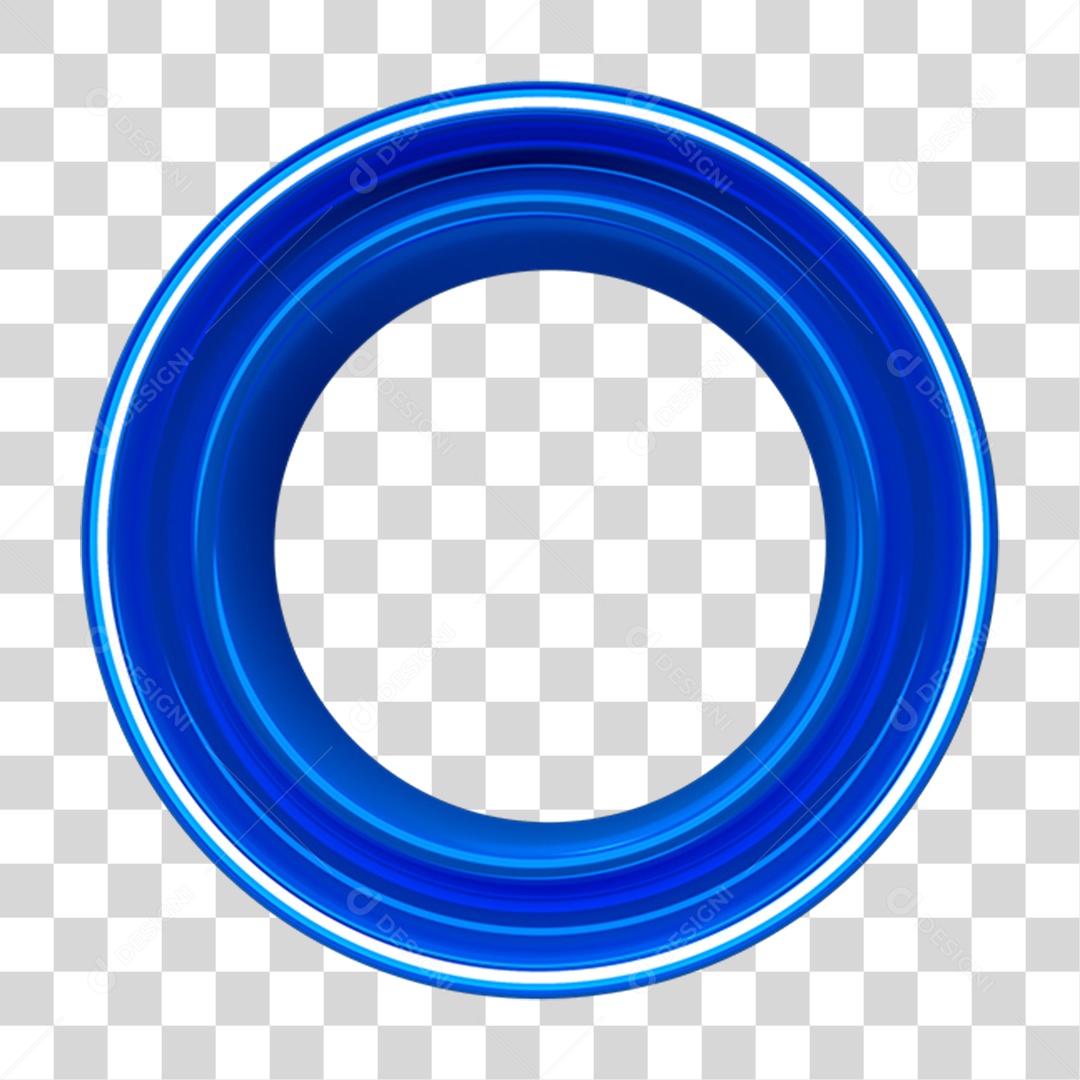 Elemento 3D Circulo PNG Transparente