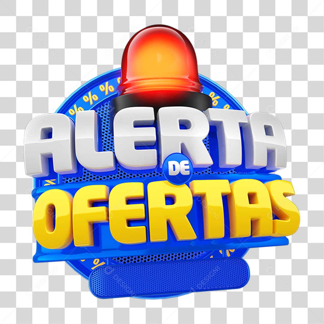 Selo 3D Alerta de Oferta PNG Transparente