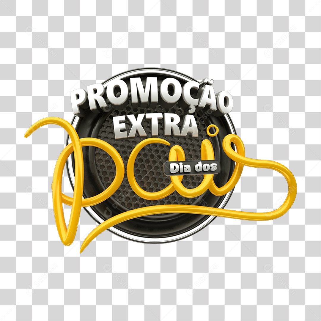 Selo 3D Promoção Extra Dia Dos Pais PNG Transparente