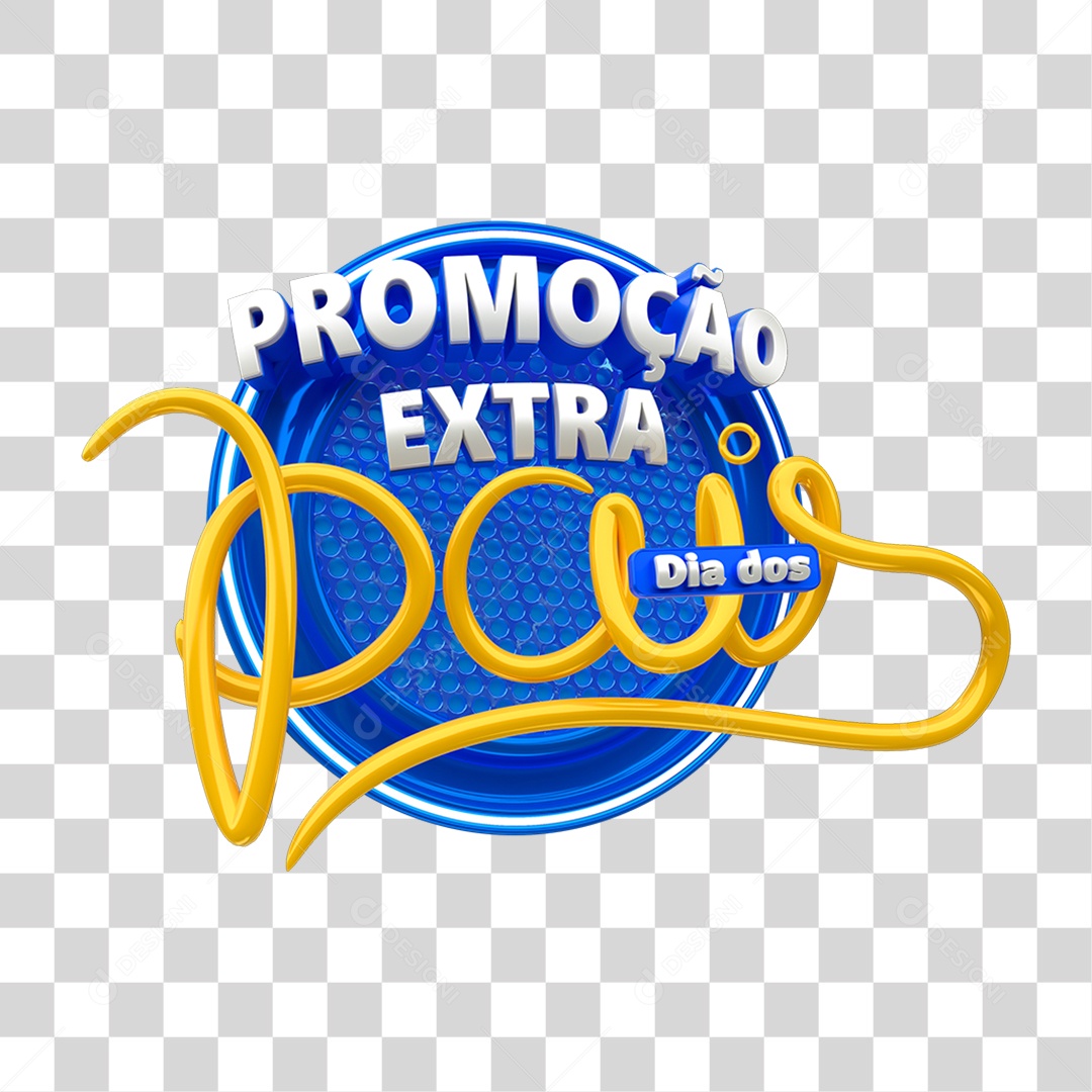 Selo 3D Promoção Dia Dos Pais PNG Transparente