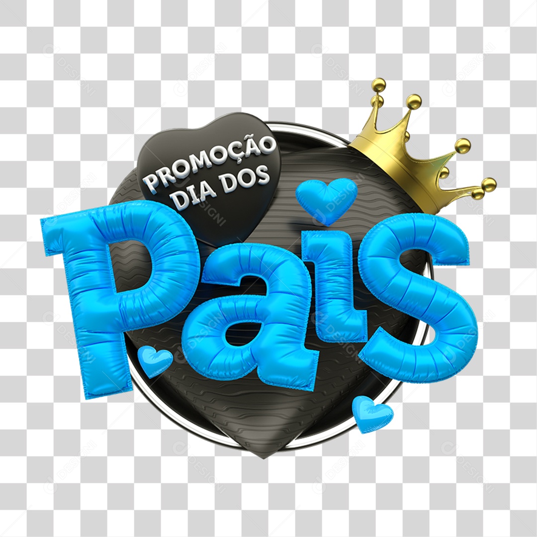 Selo 3D Promoção Dia Dos Pais PNG Transparente