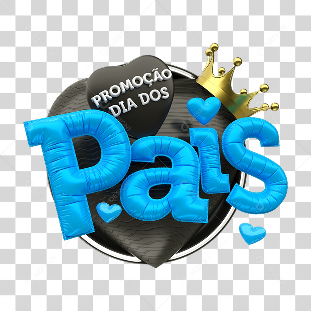 Selo 3D Promoção Dia Dos Pais PNG Transparente