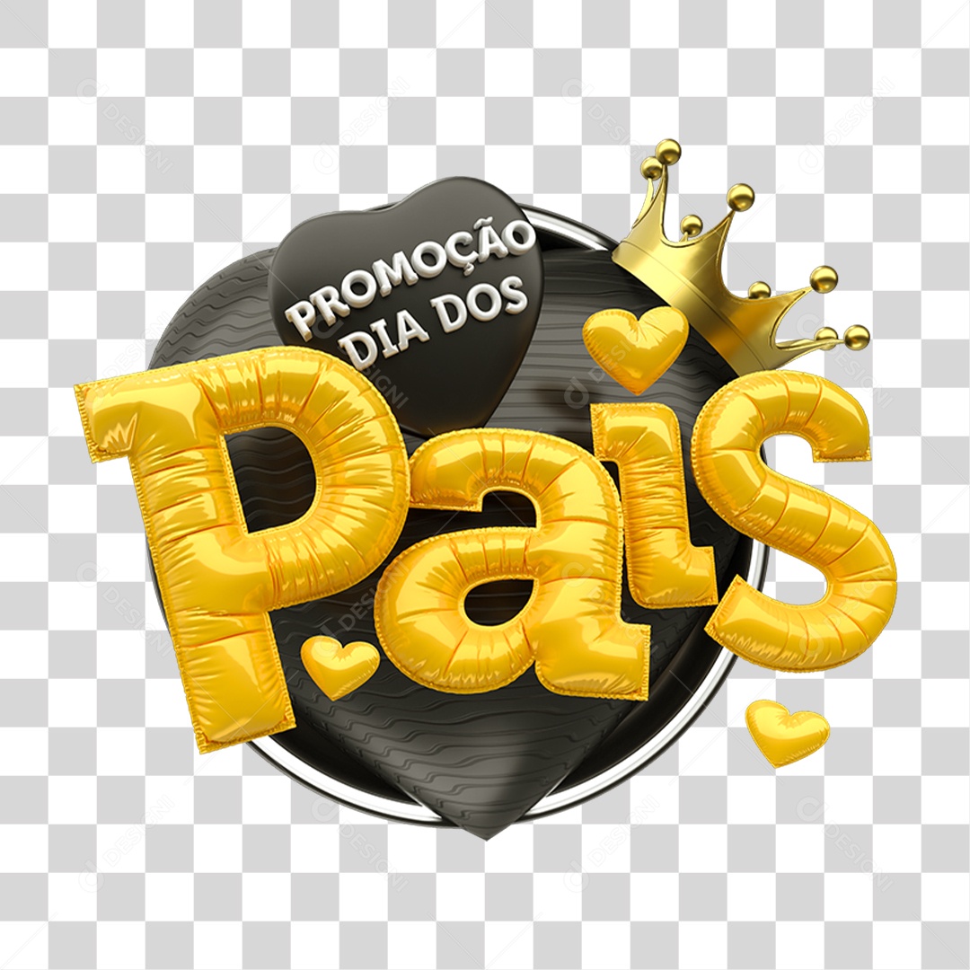 Selo 3D Promoção Dia Dos Pais PNG Transparente