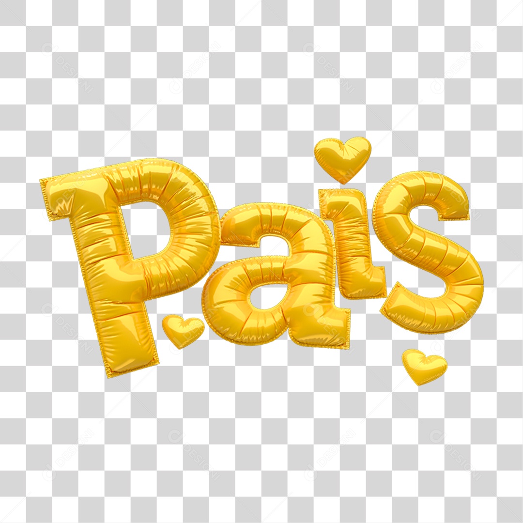Selo 3D Pais PNG Transparente