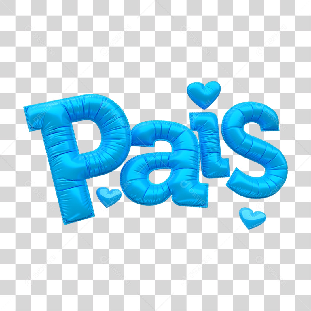 Selo 3D Pais PNG Transparente
