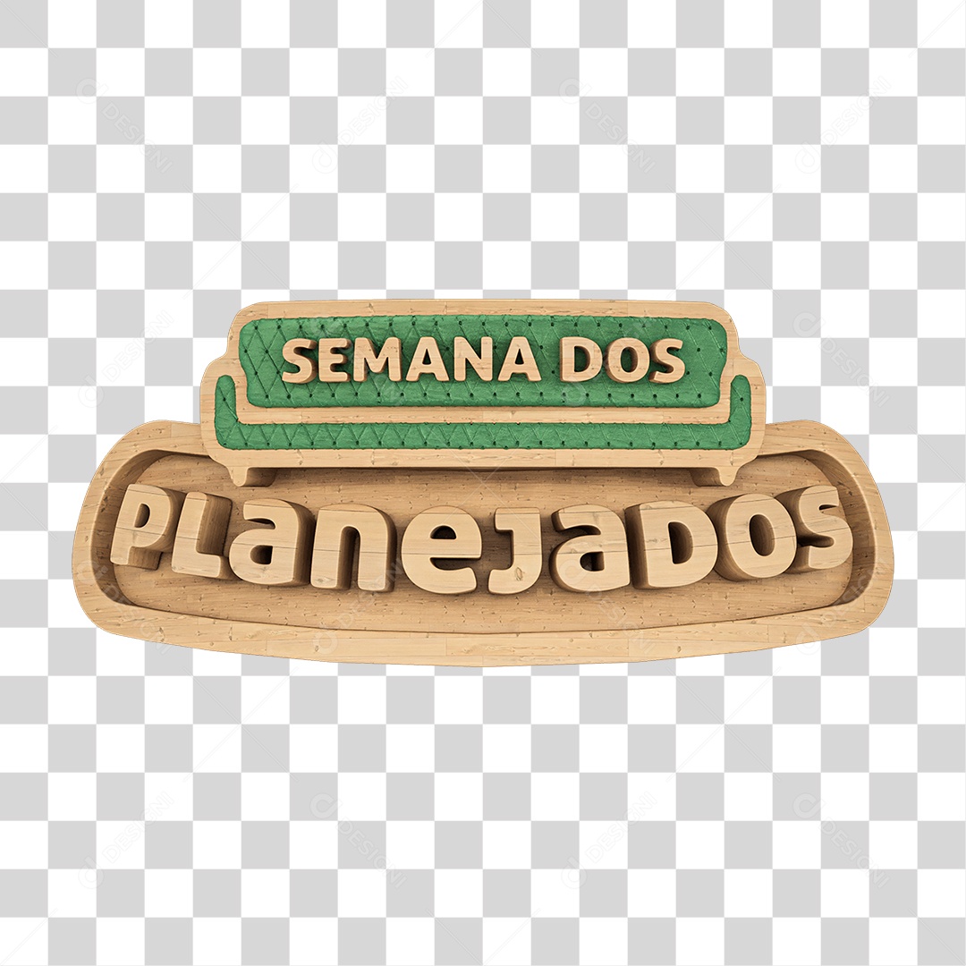 Selo 3D Semana dos Planejados PNG Transparente