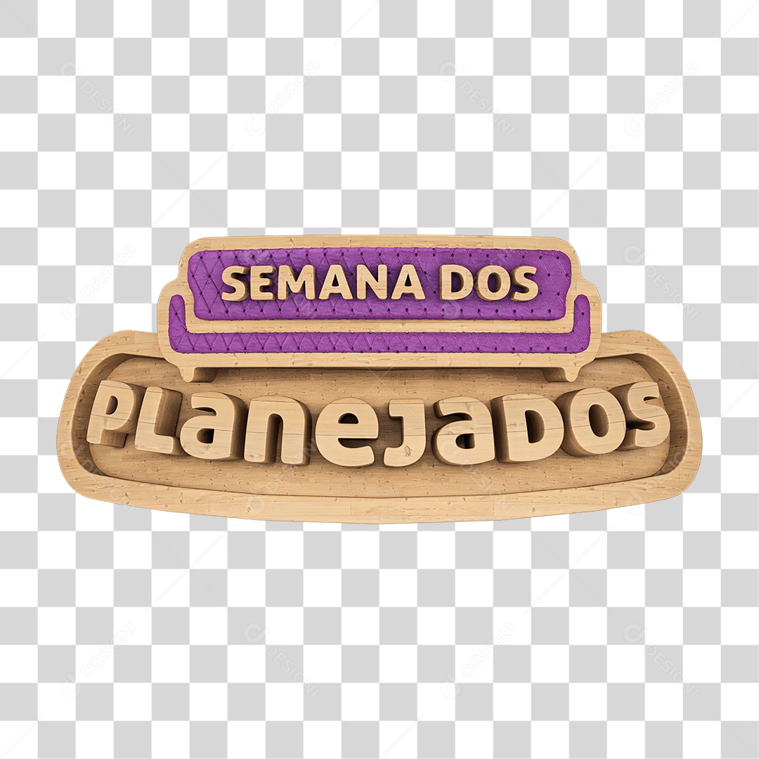 Selo 3D Semana dos Planejados PNG Transparente