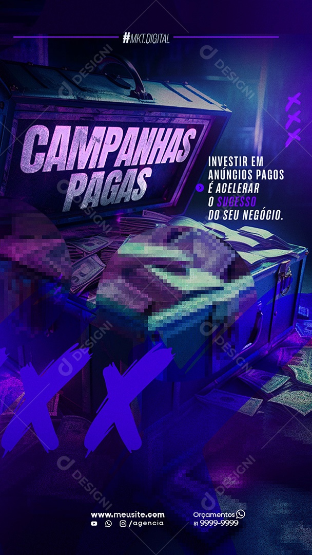 Story Marketing Digital Campanhas Pagas Social Media PSD Editável