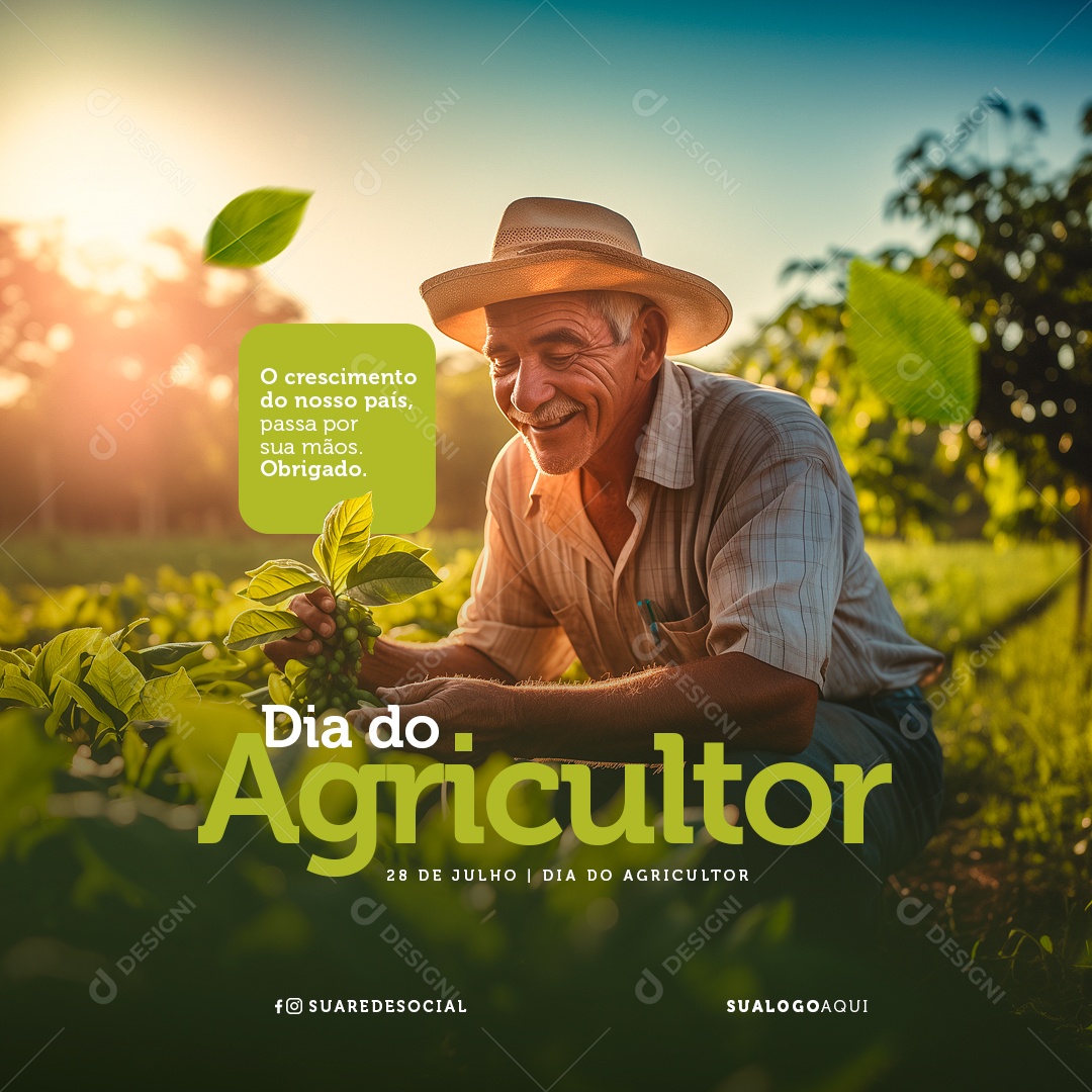 Dia do Agricultor 28 de Julho Social Media PSD Editável