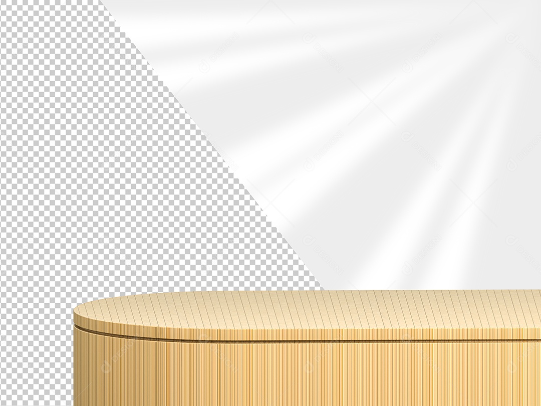 Aparador de Madeira Elemento 3D para Composição PSD