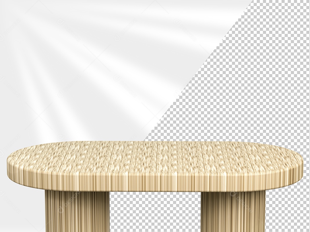 Mesa de Madeira Elemento 3D para Composição