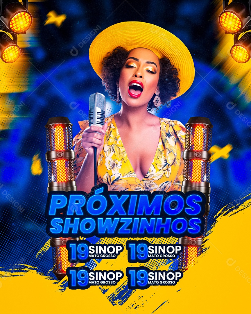 Flyer Próximos Showzinhos Social Media PSD Editável