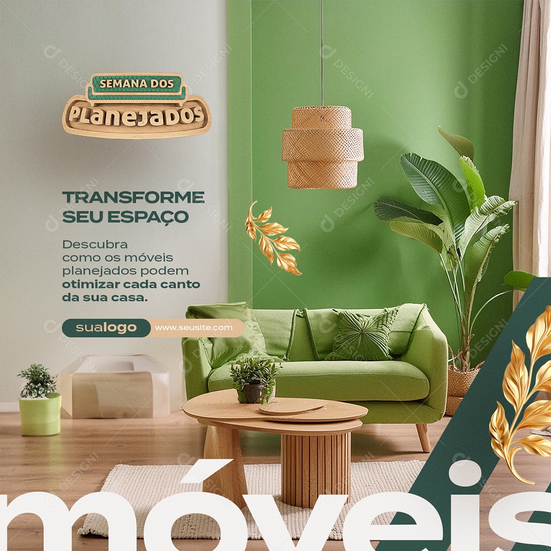 Semana dos Planejados Transforme seu Espaço Social Media PSD Editável