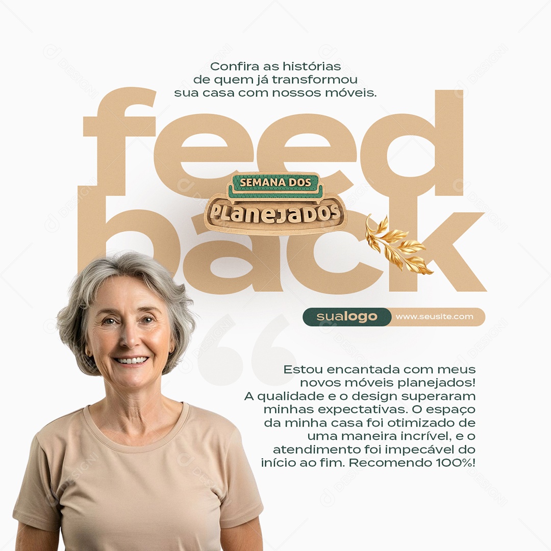 Semana dos Planejados Feedback Social Media PSD Editável