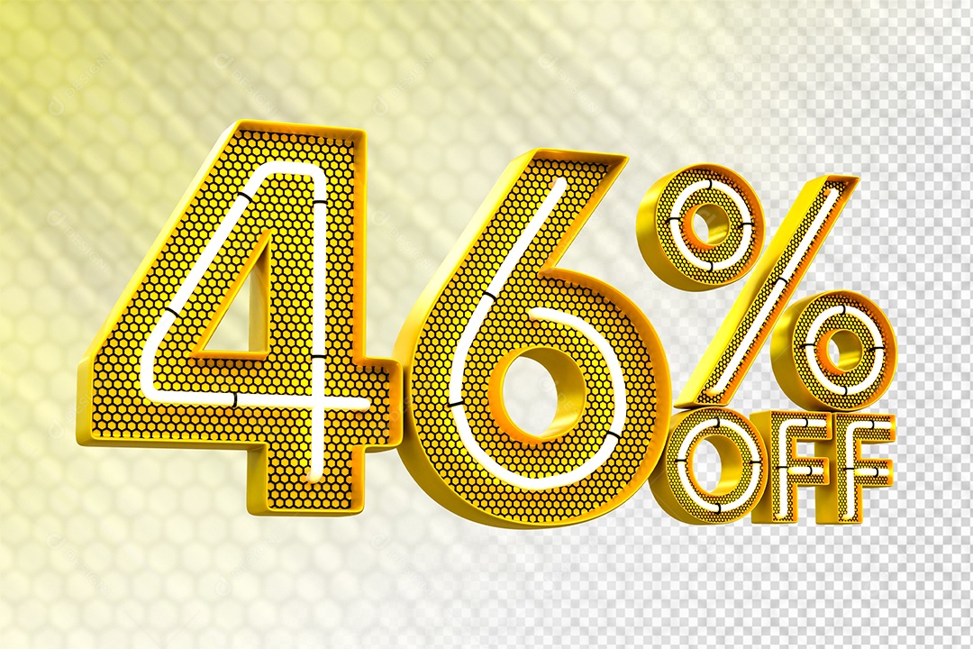 Desconto 46% OFF e LED Elemento 3D para Composição PSD