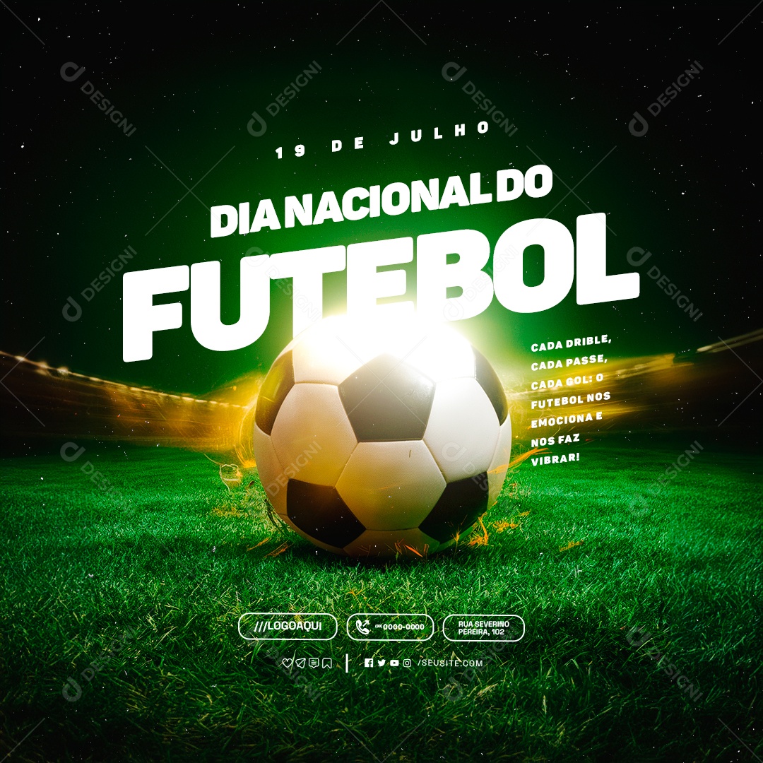 Social Media Dia Nacional do Futebol 19 de Julho PSD Editável