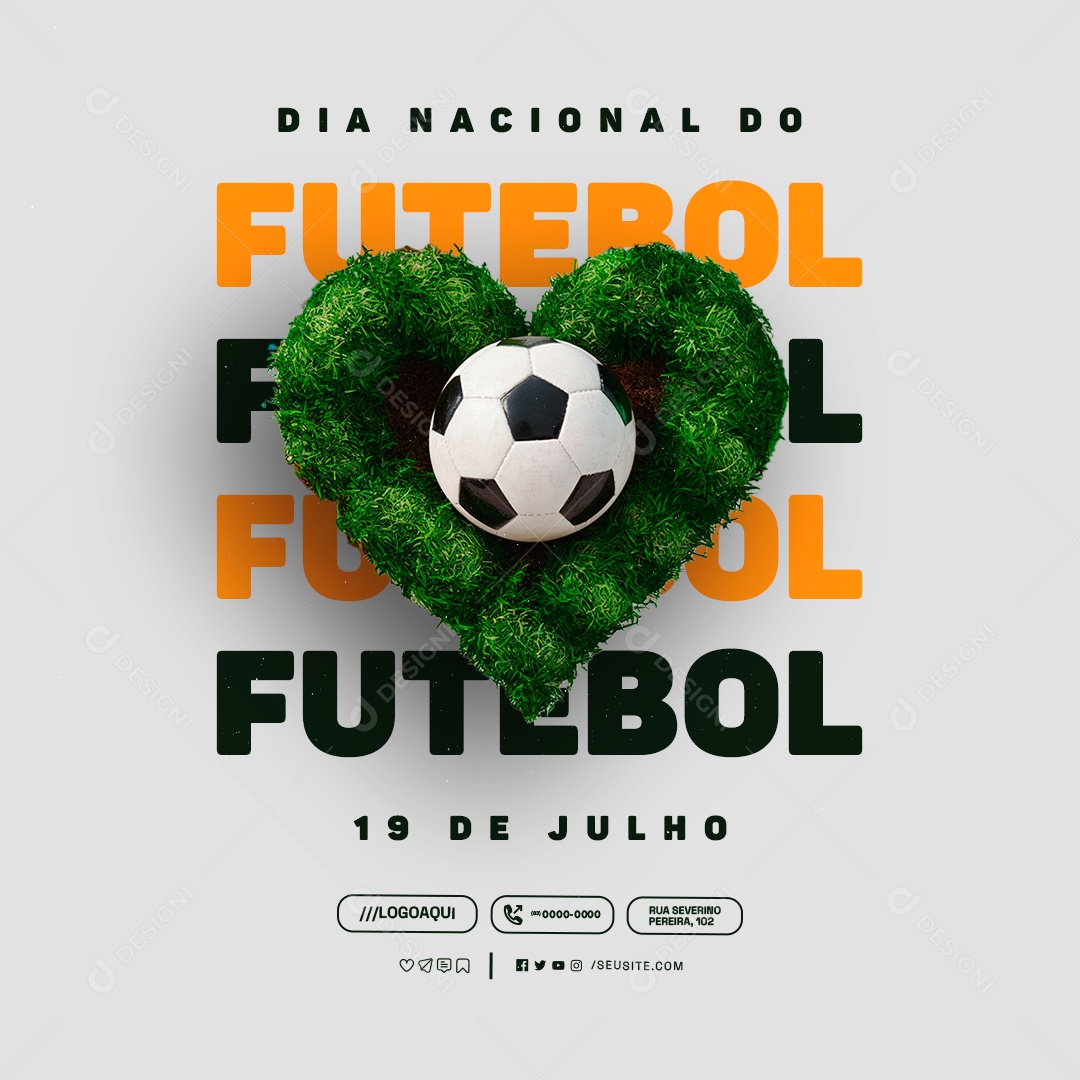 Dia Nacional do Futebol 19 de Julho Social Media PSD Editável