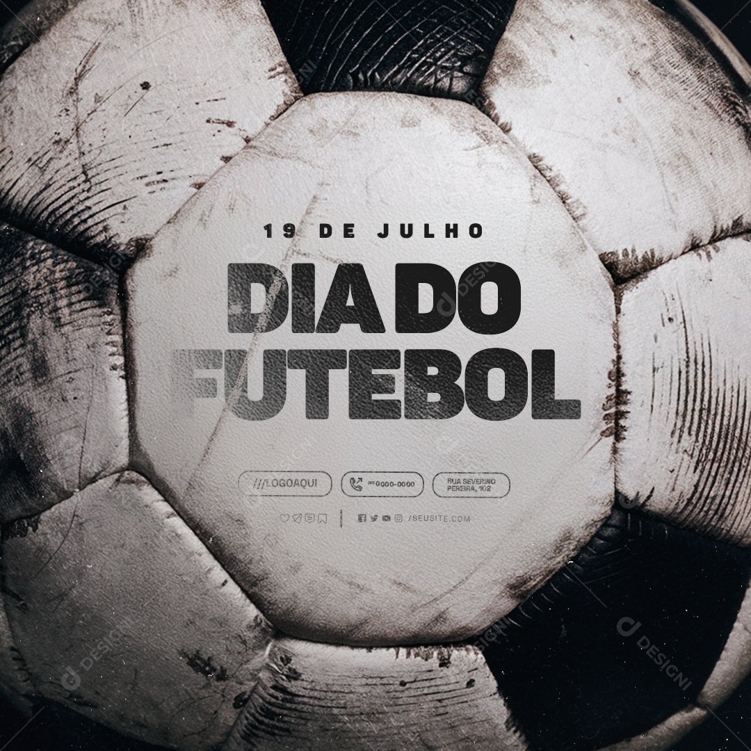 Dia Nacional do Futebol 19 de Julho Social Media PSD Editável