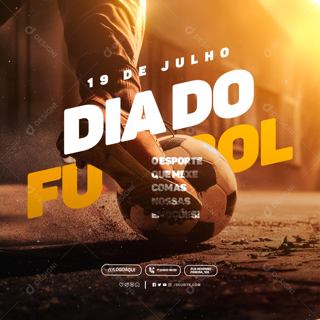 Social Media Dia do Futebol 19 de Julho PSD Editável