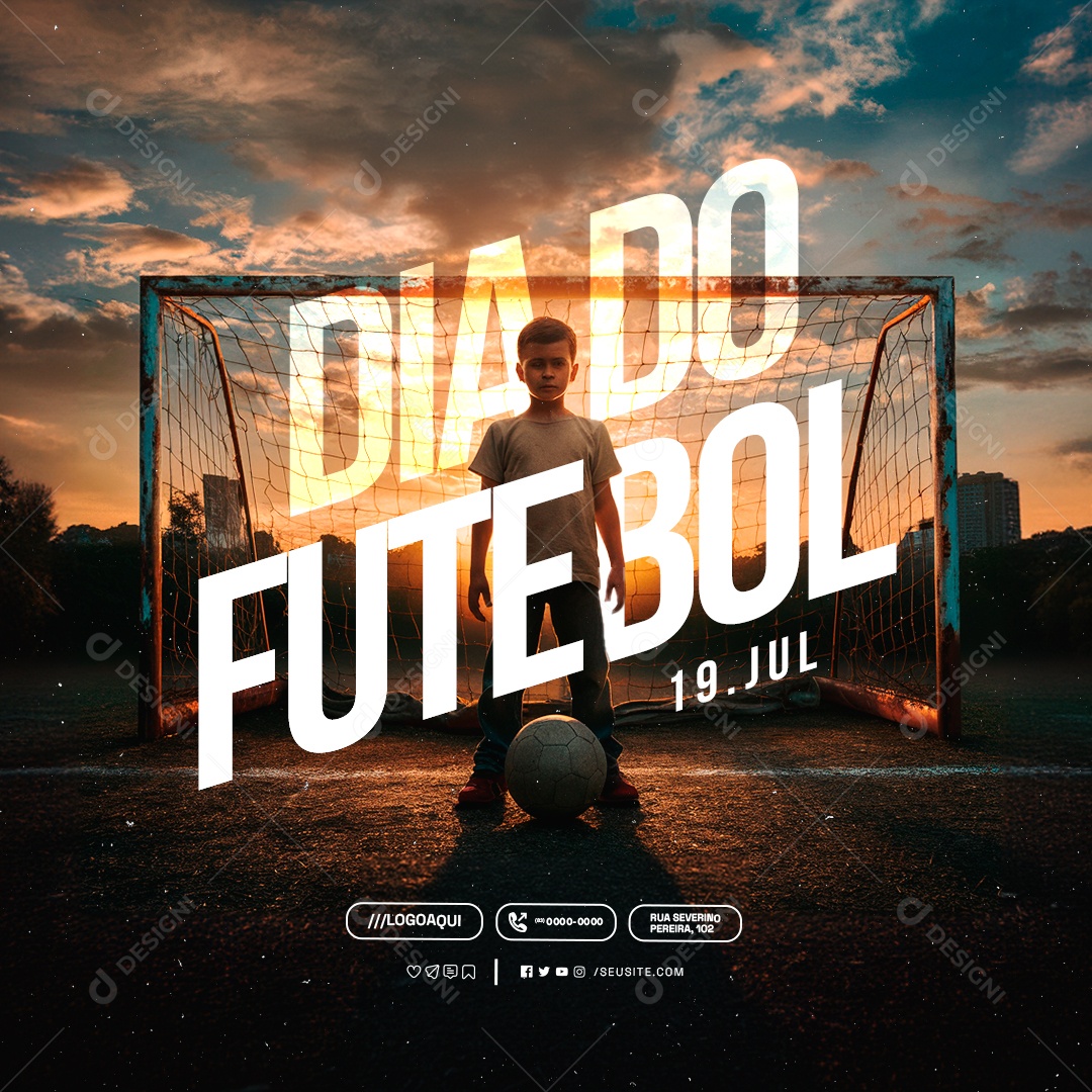 Dia do Futebol 19 de Julho Social Media PSD Editável
