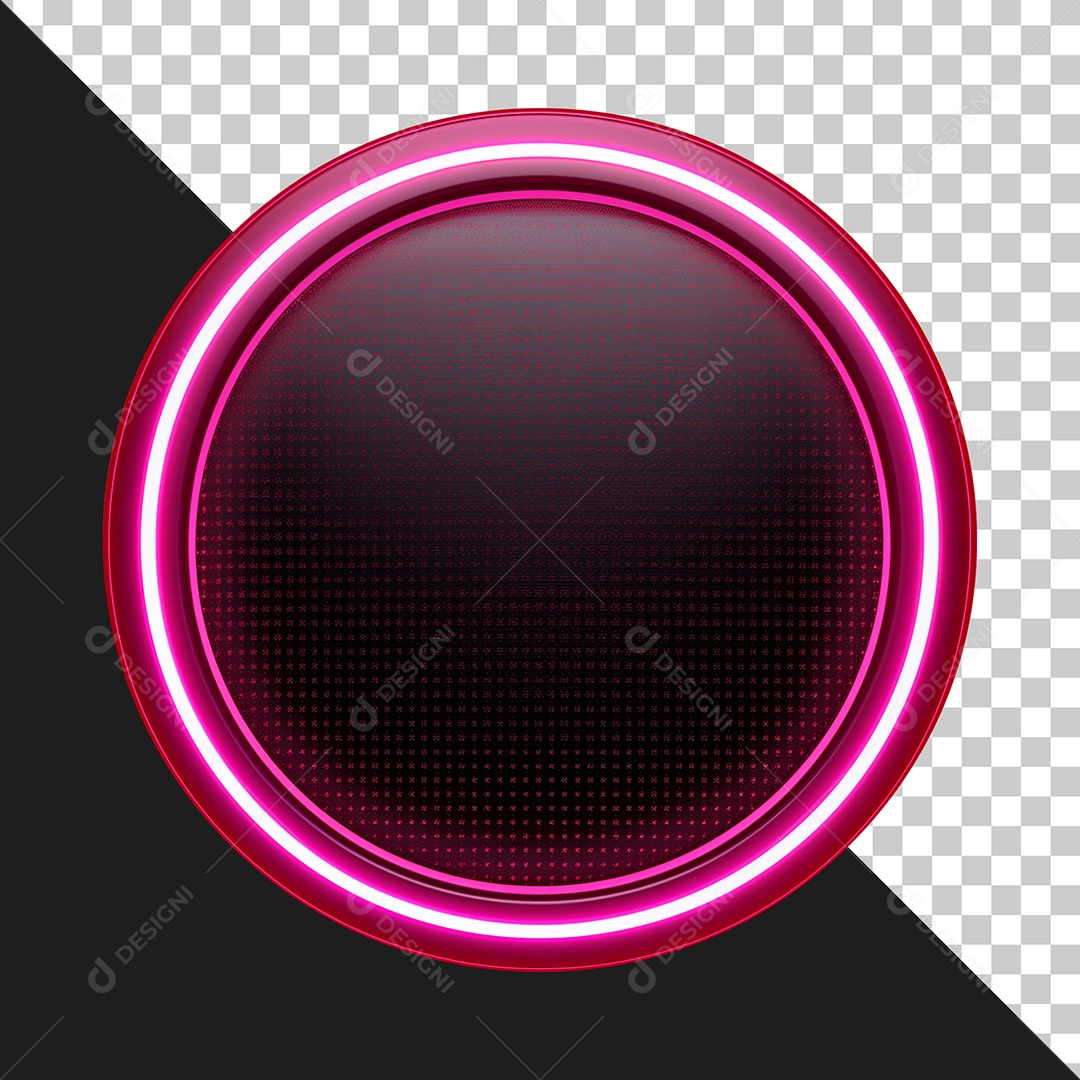Circulo de Metal com LED Elemento 3D para Compoisção PSD