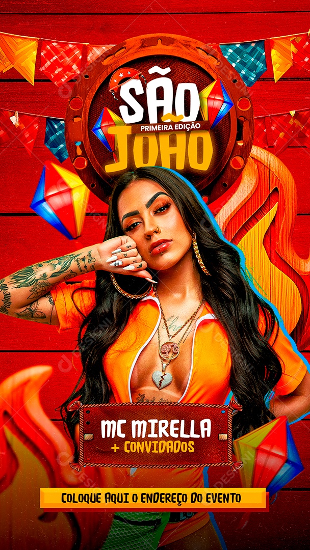 São João Mirella Social Media PSD Editável