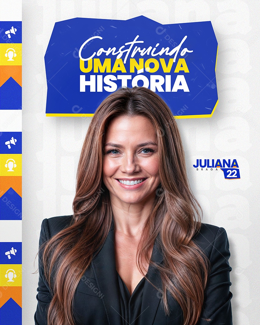 Política Juliana Braga Social Media PSD Editável