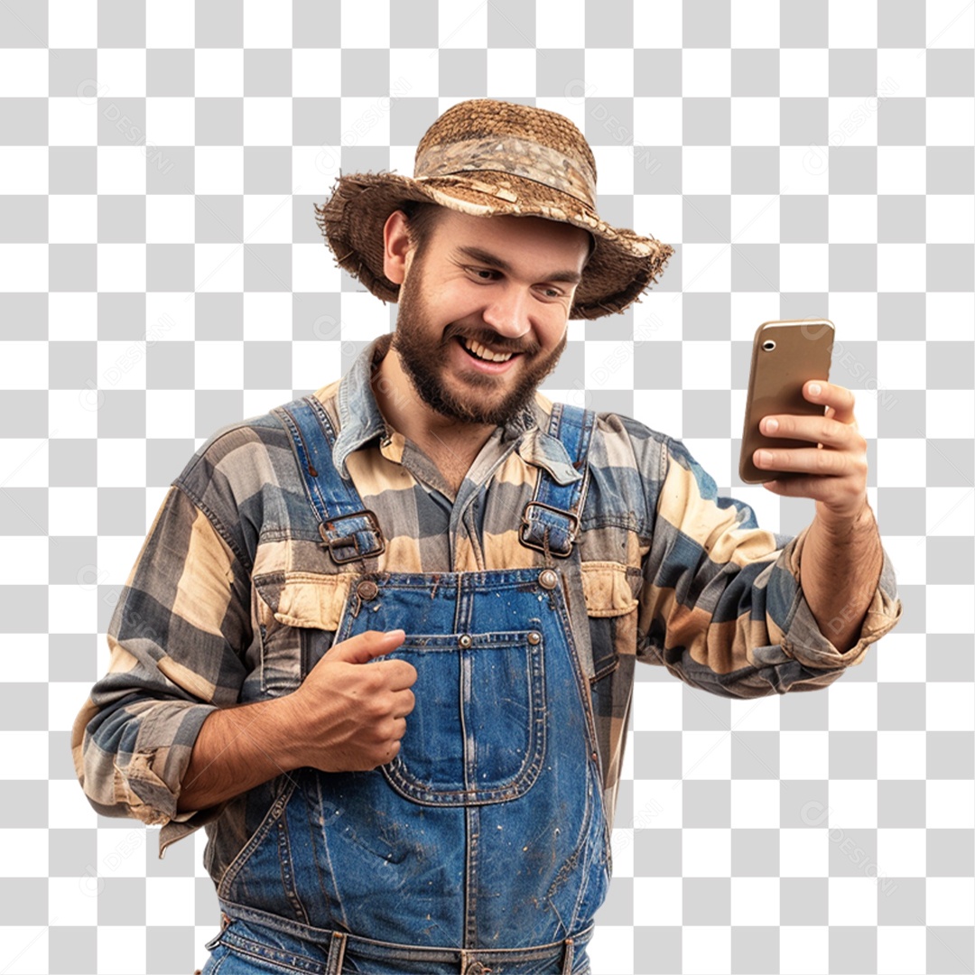 Homem Fazendeiro PNG Transparente