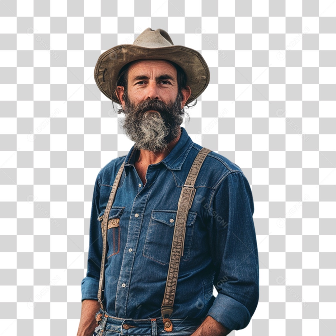Homem Fazendeiro PNG Transparente