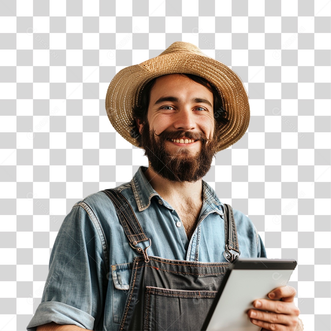 Homem Fazendeiro PNG Transparente