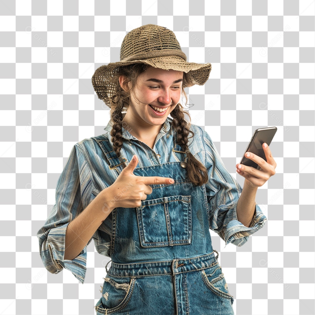 Mulher Fazendeira PNG Transparente