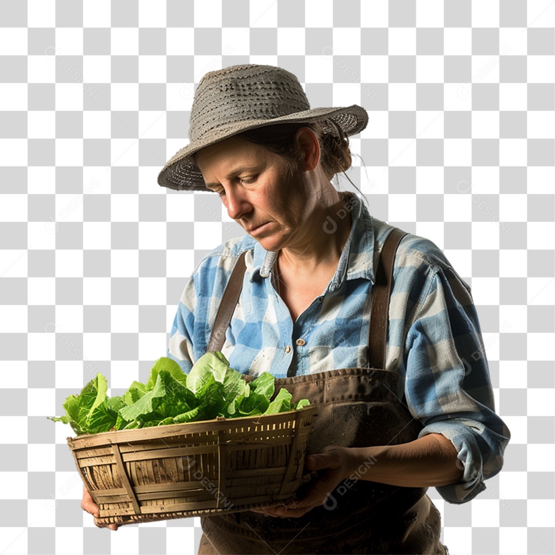 Mulher Fazendeira PNG Transparente