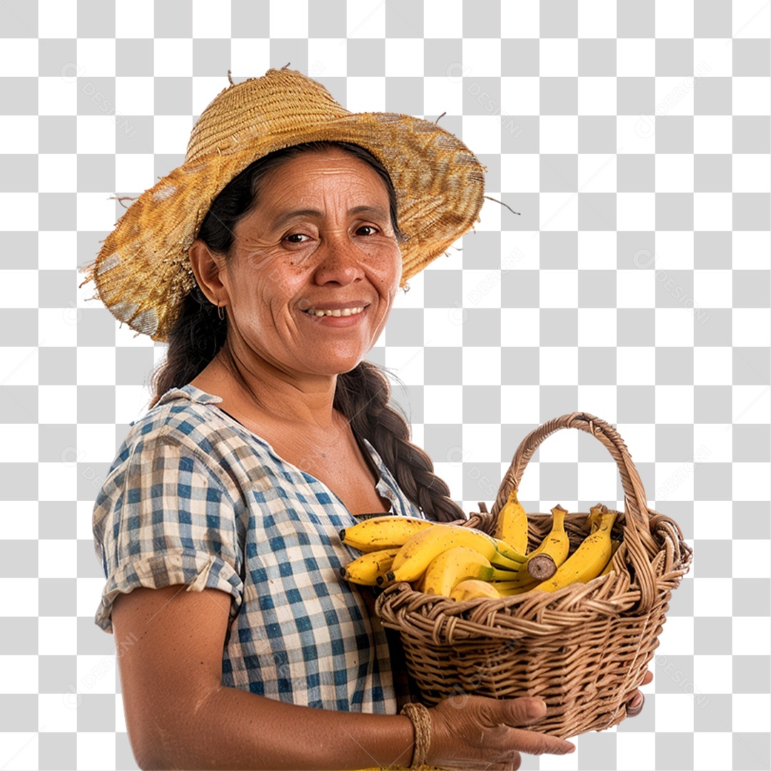 Mulher Fazendeira PNG Transparente