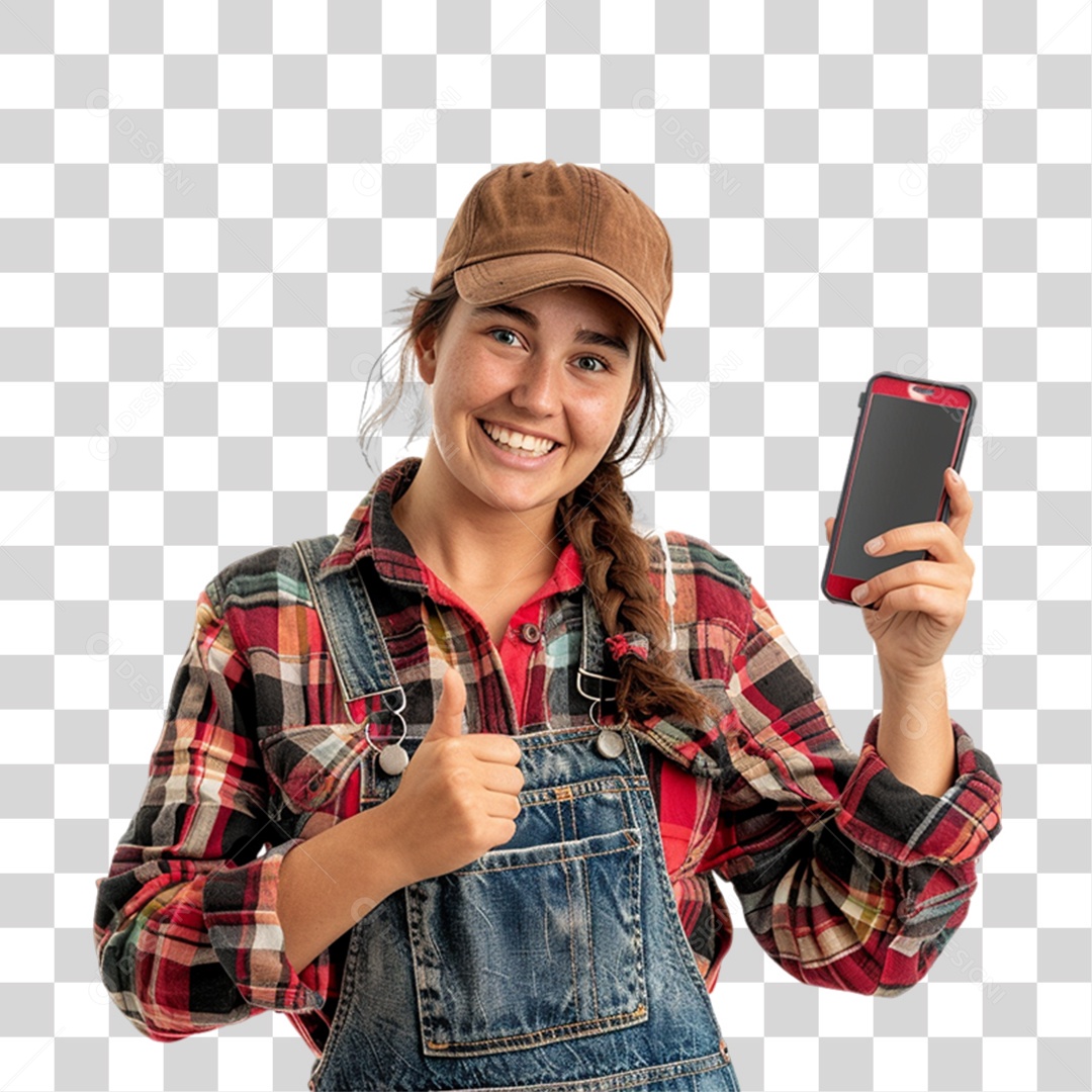 Mulher Fazendeira PNG Transparente