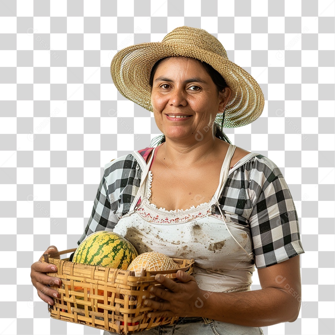 Mulher Fazendeira PNG Transparente