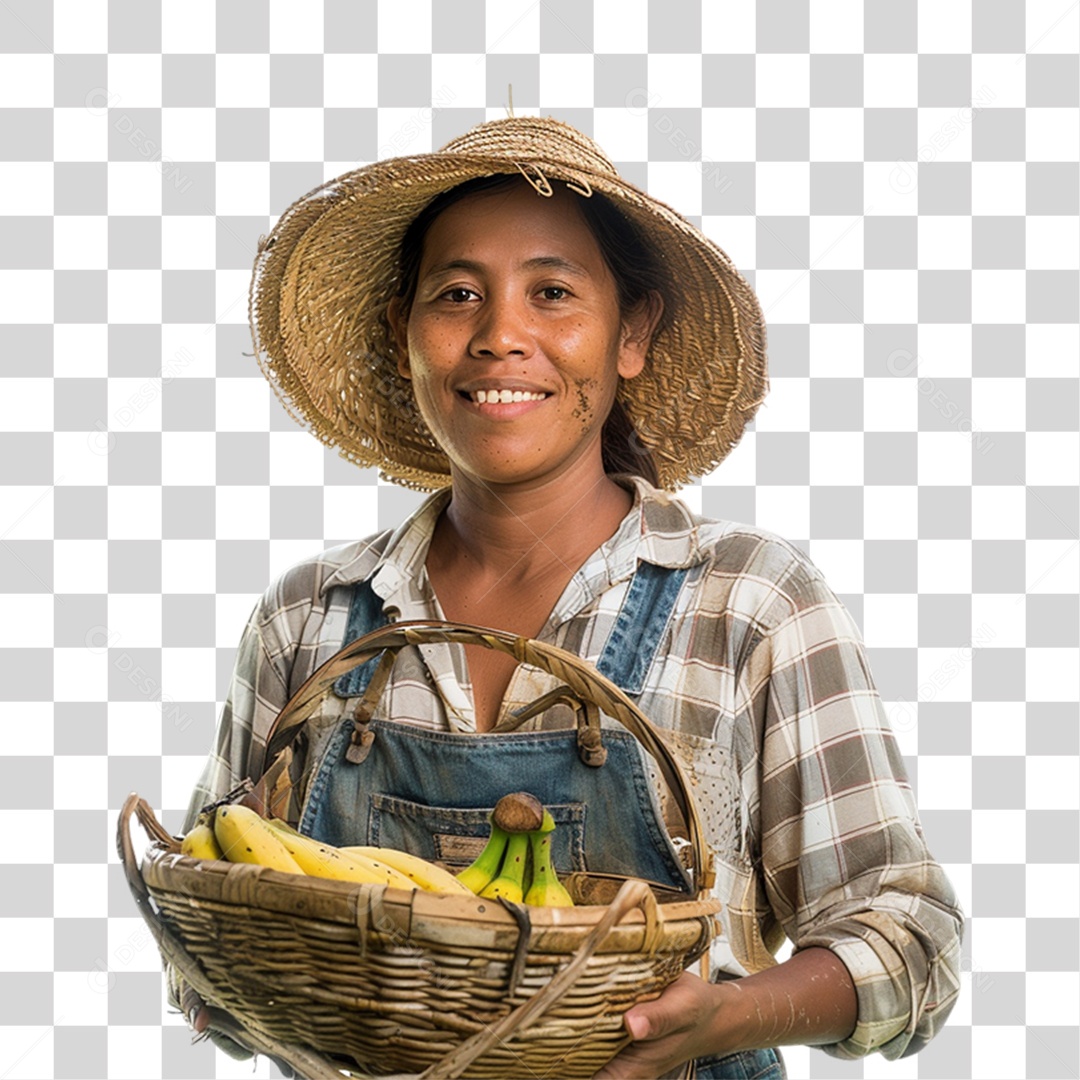 Mulher Fazendeira PNG Transparente